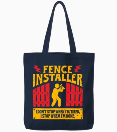 Fence Installer Tote Bags - Navy