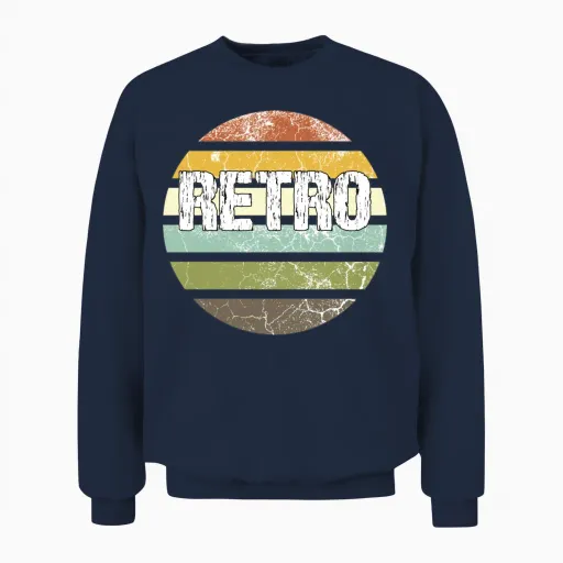 Retro Unisex Sweatshirt in Navy