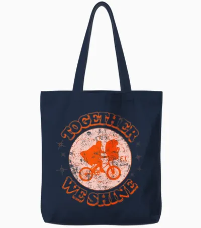 E.t. the Extra-Terrestrial Together We Shine Tote Bags - Navy