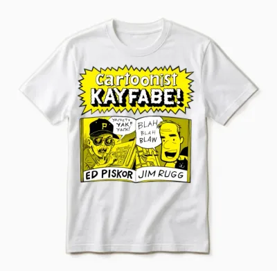 Cartoonist Kayfabe with Jim and Ed Unisex T-Shirt - White
