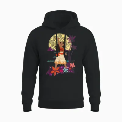 Disney Princess Moana Heart of Te Fiti T-Shirt, Black Unisex Hoodie - Black