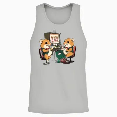 Jackpot Hamster Unisex Tank Top - Ash