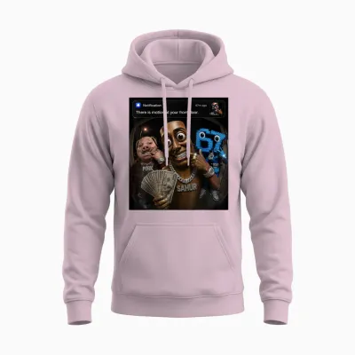 John Pork Tung Tung Tung Sahur 67 Meme Funny Brainrot Unisex Hoodie - Light Pink
