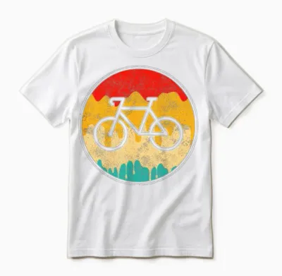 Cycling Retro Unisex T-Shirt - White