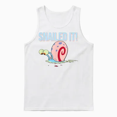 Gary the Snail - Snailed It! Unisex Tank Top - White