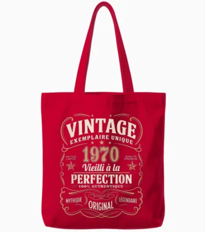 56 Years Man 1970 Birthday T Shirt 56 Years Man 1970 Tote Bags - Red
