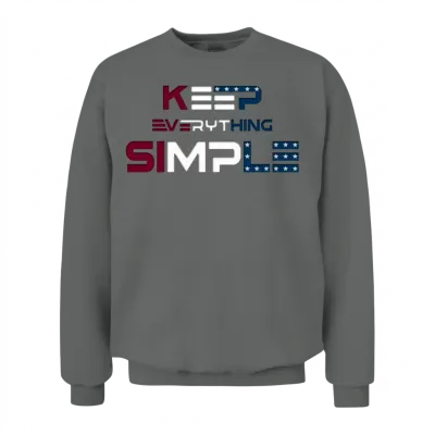 Keep Everything Simple Unisex Sweatshirt - Graphite Heather