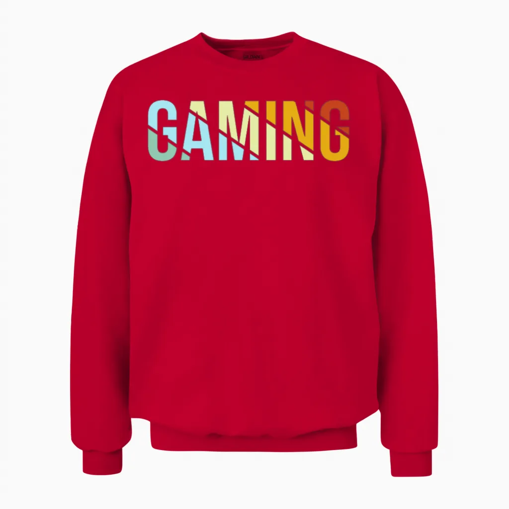 Gaming Retro Unisex Sweatshirt in Red