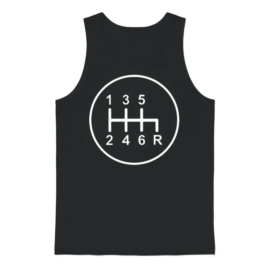 Speed Manual Transmission 6-Speed Gear Stick Unisex Tank Top - Black