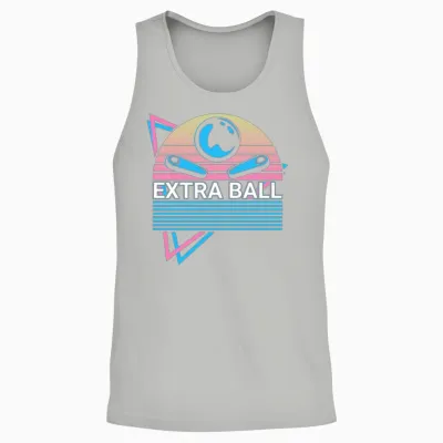 Pinball Machine Retro Unisex Tank Top - Ash