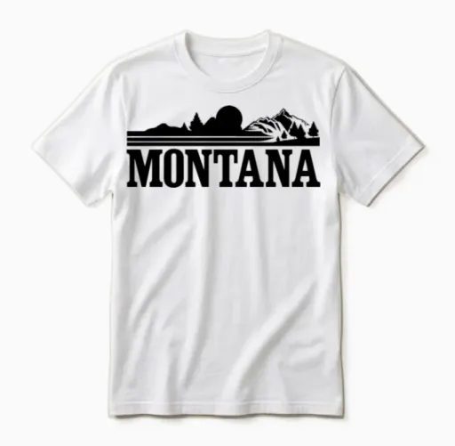 Montana Mountains - Hiking & Outdoors Unisex T-Shirt in White