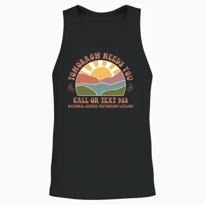 National Suicide Prevention Lifeline Unisex Tank Top - Black