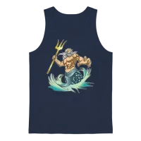 Greek Mythology Poseidon Greek Unisex Tank Top - Navy – 1