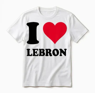 I Love Lebron T-Shirt, White, S Unisex T-Shirt - White