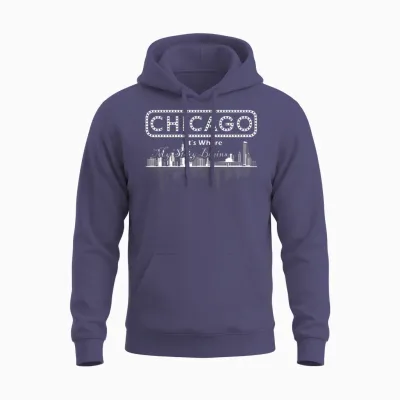 Chicago Where My Story Begins Unisex Hoodie - Heather Sport Dark Navy