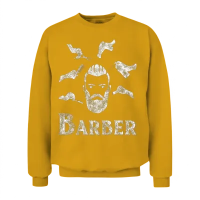 Barber Retro Style Unisex Sweatshirt - Gold