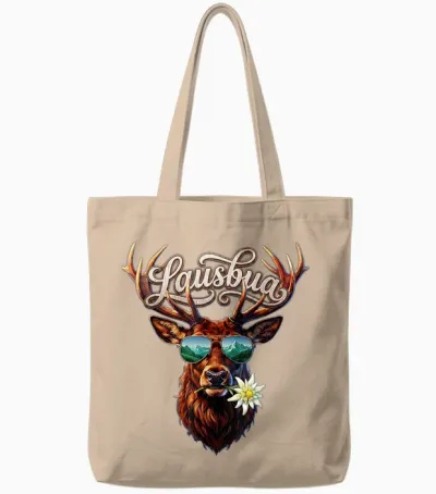 Lausbua T-Shirt Kinder Trachtenshirt Herren Jungen Trachten Tote Bags - Natural