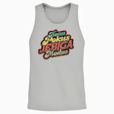 Balkan Jugo Spruch - Hocus Pokus Jebiga Modus T-Shirt, Black Unisex Tank Top - Ash