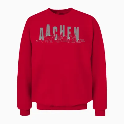 Aachen Skyline Unisex Sweatshirt - Red