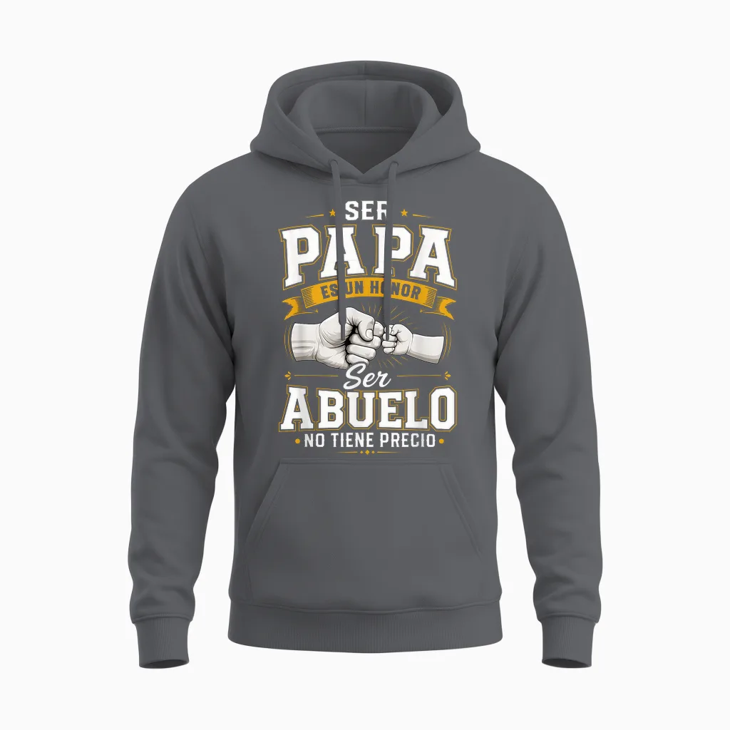 Ser Papa Es Un Honor Ser Abuelo No Tiene Precio Abuelo Unisex Hoodie in Charcoal