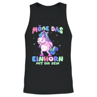 Funny Mythical Creatures, Dinosaurs, Funny Unicorn Unisex Tank Top - Black – 2