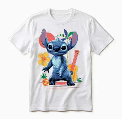 Disney Lilo & Stitch Live-Action Movie Musical Beach Fun Unisex T-Shirt - White