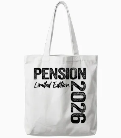 Pension 2026 Tote Bags - White