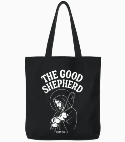 Le Bon Berger Jésus De Nazareth Jean 10:11 Tote Bags - Black
