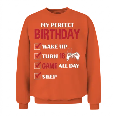 Boys 16th Birthday Funny 16th Birthday Gift Unisex Sweatshirt - Orange