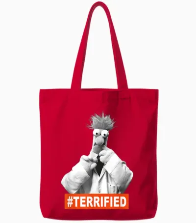 The Muppets Beaker Terrified Tote Bags - Red
