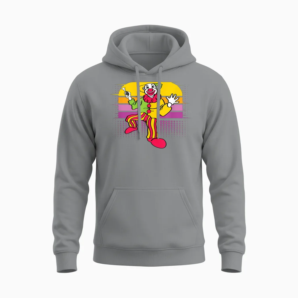 Funny Clown Acrobatics Unisex Hoodie in Sport Grey