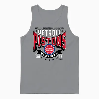 Nba Official 2026 Playoffs Detroit Pistons Next Unisex Tank Top - Sport Grey