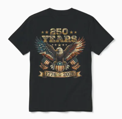250th Anniversary 4th July America Usa 250 Years Anniversary Unisex T-Shirt - Black