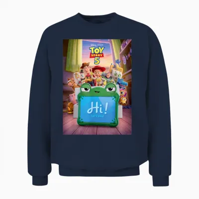 Disney and Pixar's Toy Story 5 Lilypad Hi Let's Play Unisex Sweatshirt - Navy