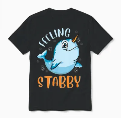Funny Feeling Stab Unisex T-Shirt - Black