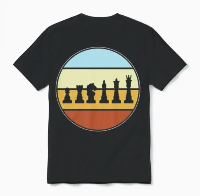 Chess Retro Unisex T-Shirt - Black