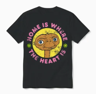 E.t. Home Is Where the Heart Is Unisex T-Shirt - Black