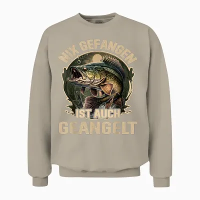 Angler Angeln Lustige Angelsprüche Geschenk, Lustiges Angel T-Shirt, Schwarz, S Unisex Sweatshirt - Sand