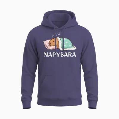 Napybara Pyjama Amusant Et Mignon Capybara Pour Dormir Unisex Hoodie - Heather Sport Dark Navy