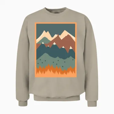 Psychodelic Retro Unisex Sweatshirt - Sand