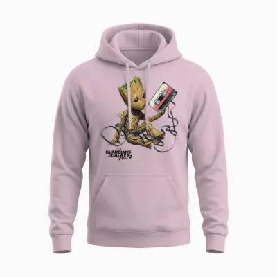 Guardians of the Galaxy Vol2 Groot Tape Unisex Hoodie - Light Pink