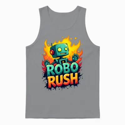 Robo Rush Unisex Tank Top - Sport Grey