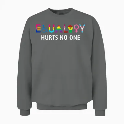 Lgbt Equality Hurts No One Pride Human Rights Men Women Kids T-Shirt, Black Unisex Sweatshirt - Graphite Heather