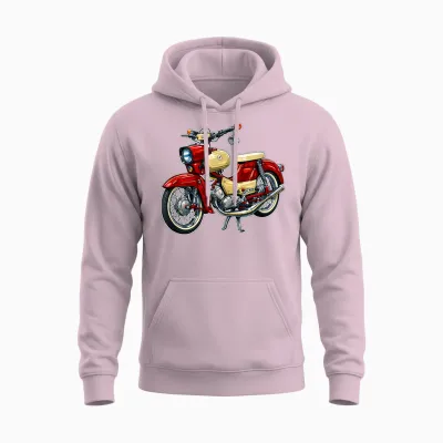 Simson Sr4-2 Star Mofa Kult Motorrad Ddr Klassiker Retro Unisex Hoodie - Light Pink