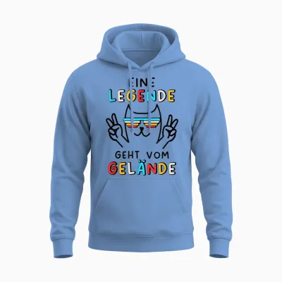 Eine Legende Geht Vom Gelände Unisex Hoodie - Carolina Blue