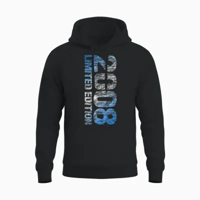 18. Geburtstag 2008 Junge Mädchen 18 Jahre Limited Edition Unisex Hoodie - Black