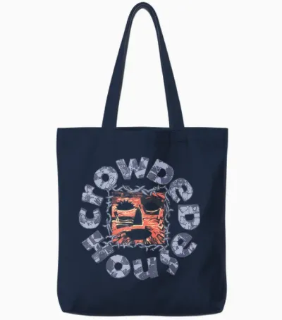 Crowded House Woodface Tote Bags - Navy