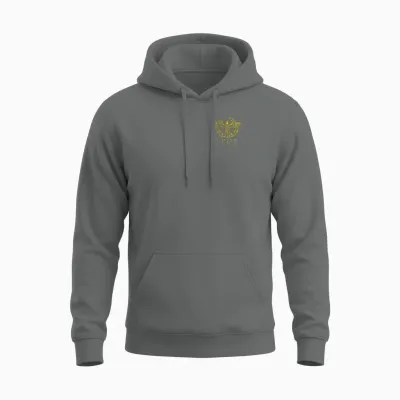 S.p.q.r. Chest Pocket - Antique Rome Logo Spqr Distressed Unisex Hoodie - Graphite Heather