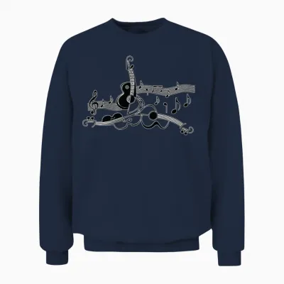 Music Instruments Unisex Sweatshirt - Navy