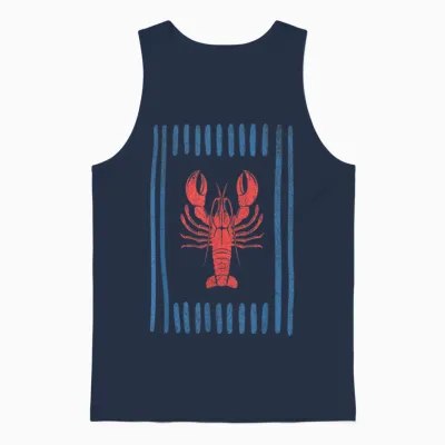 Minimal Hummer Fishermen ästhetischer Retro Unisex Tank Top - Navy